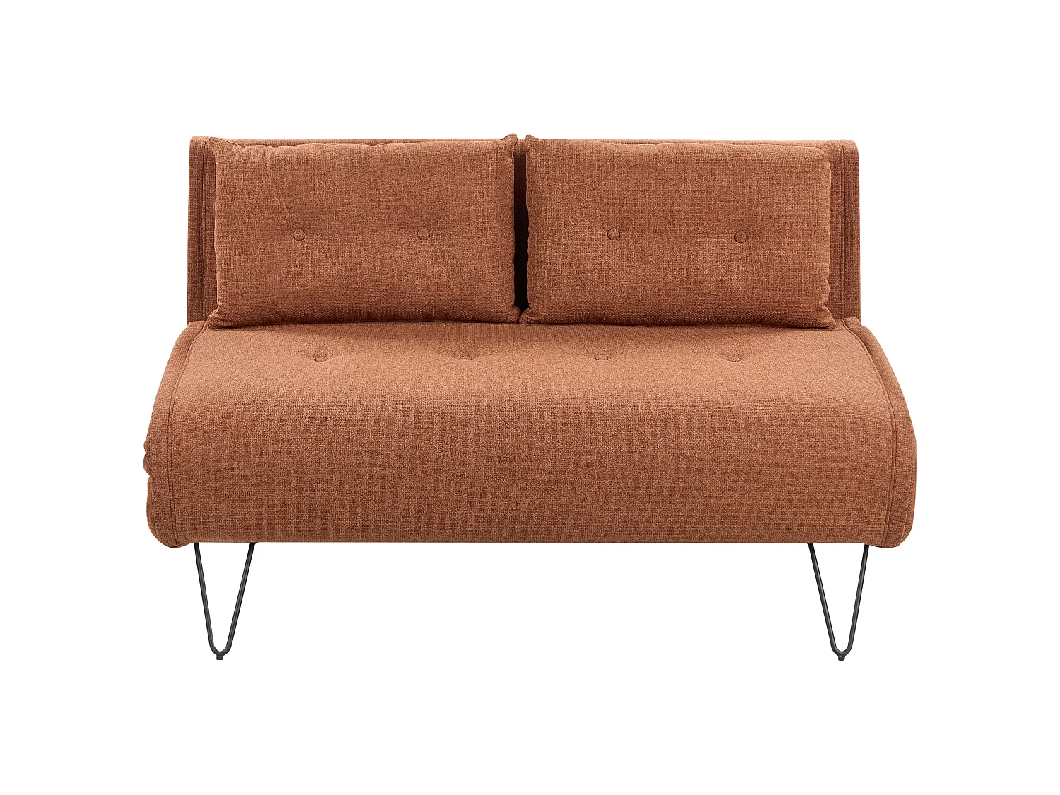 Schlafsofa VESTFOLD Stoff Orange 2-Sitzer