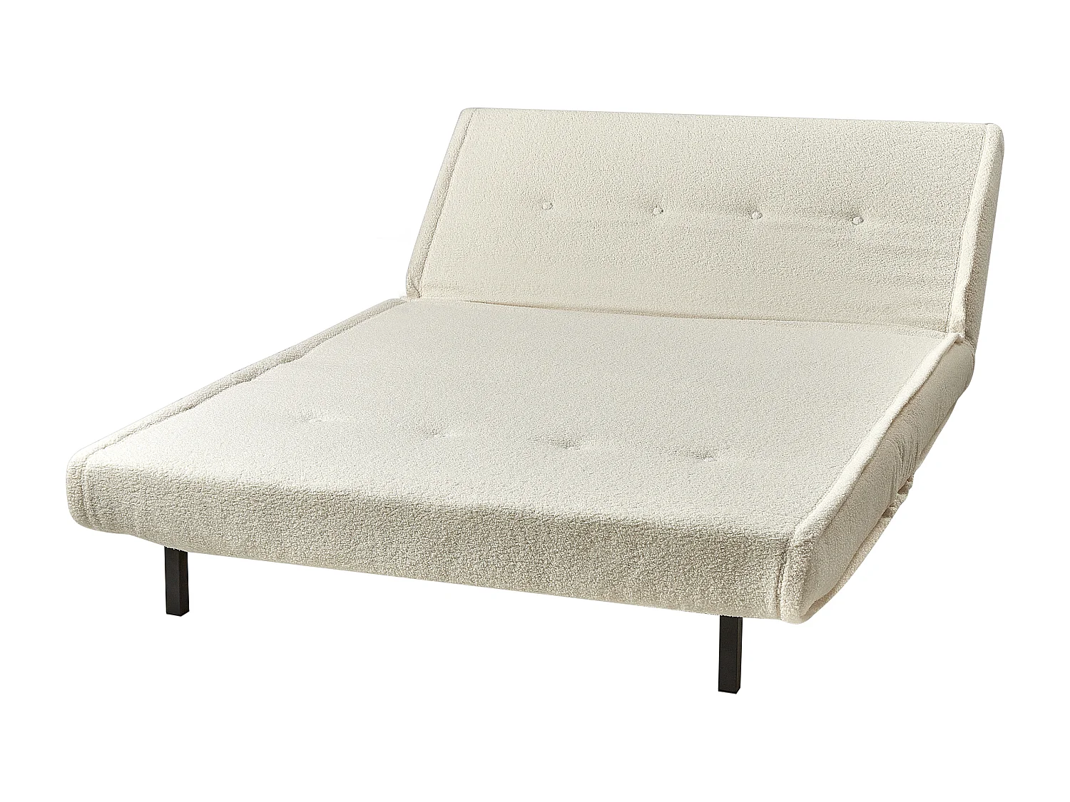 Canapé-lit 2 places VESTFOLD Bouclé Blanc cassé