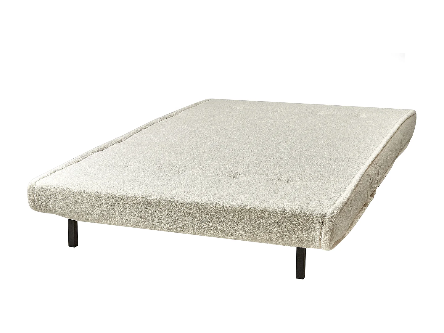 Canapé-lit 2 places VESTFOLD Bouclé Blanc cassé