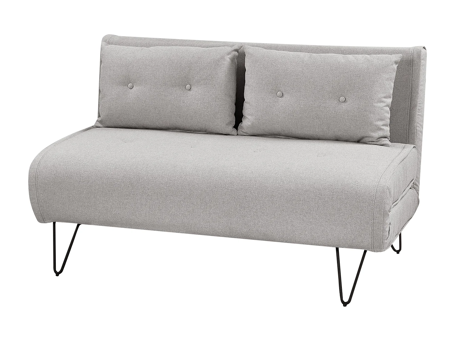 Canapé-lit 2 places VESTFOLD Tissu Gris clair