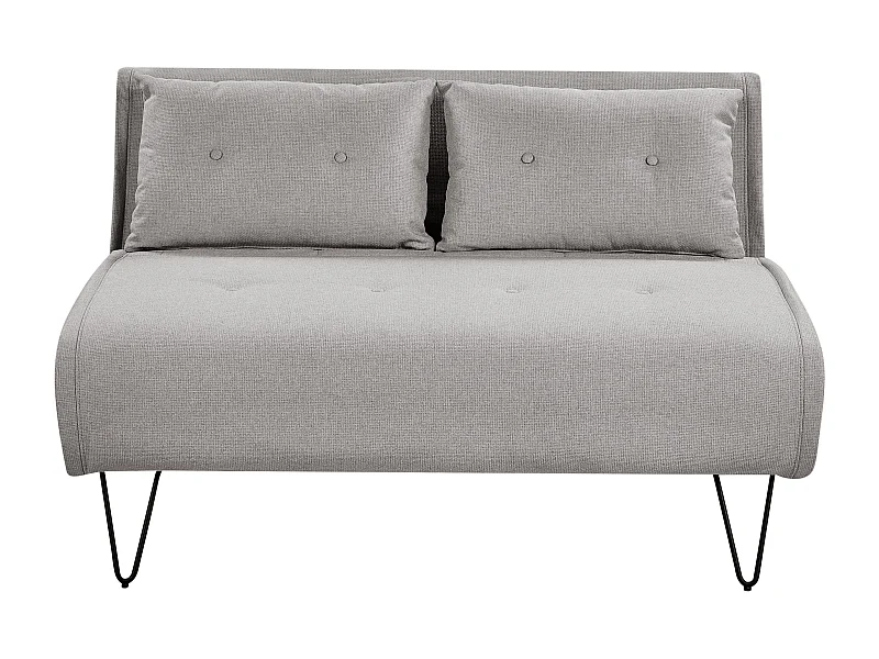 Canapé-lit 2 places VESTFOLD Tissu Gris clair