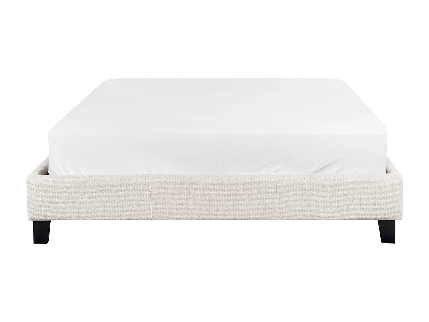 Cama sin cabecero Tela ROANNE 140 x 200 cm Beige claro