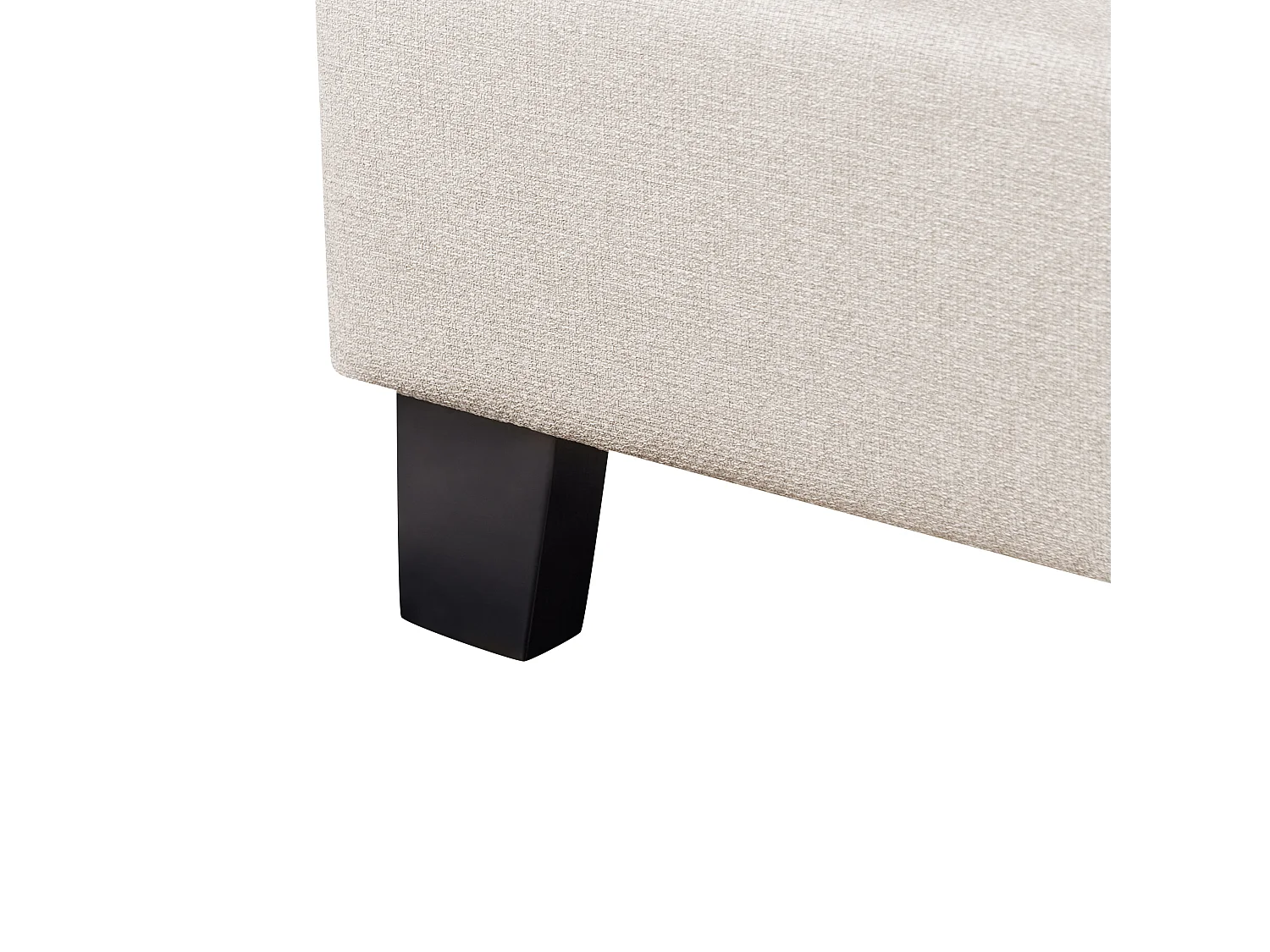 Cama Tecido ROANNE 140 x 200 cm Creme claro