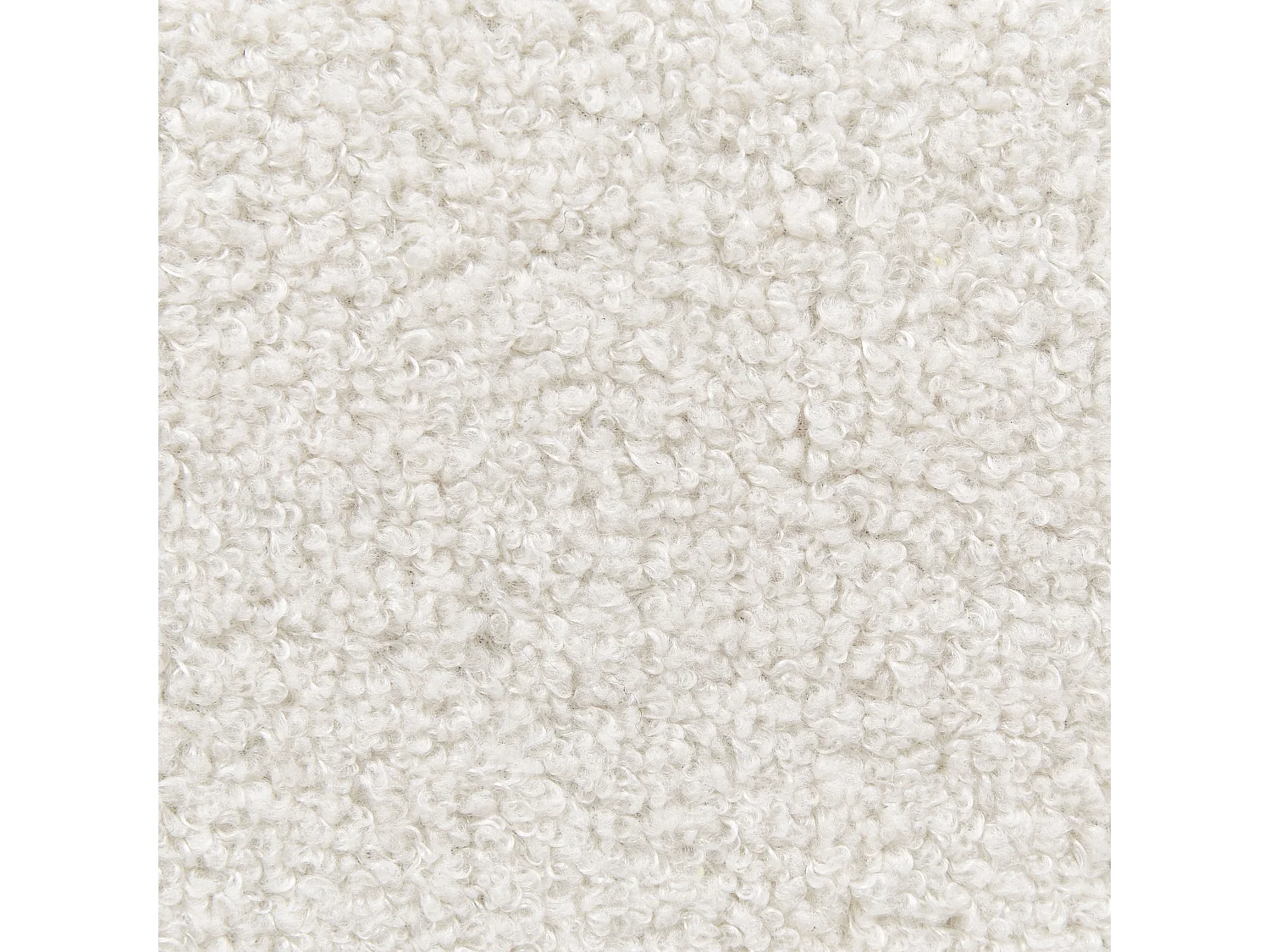 Lit sans tête de lit Bouclé ROANNE 180 x 200 cm Crème