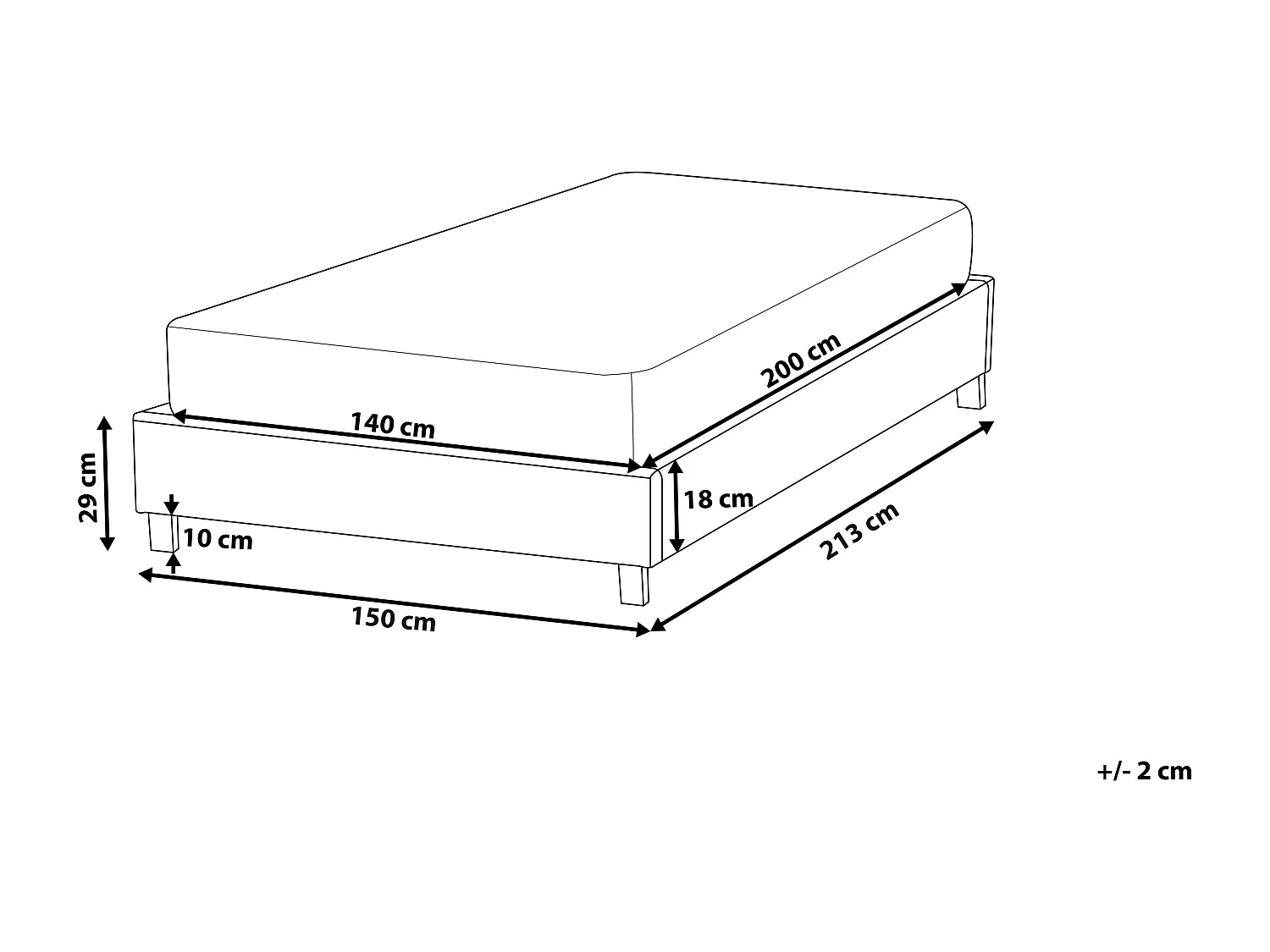 Polsterbett Stoffbezug grau Doppelbett mit Lattenrost 140x200 cm Skandi Roanne