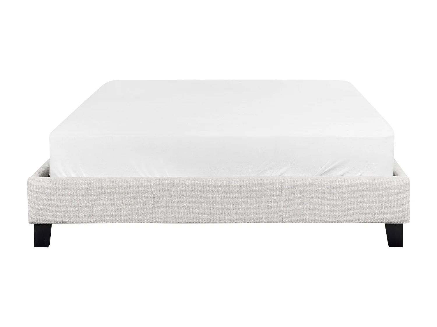 Polsterbett Stoffbezug grau Doppelbett mit Lattenrost 140x200 cm Skandi Roanne