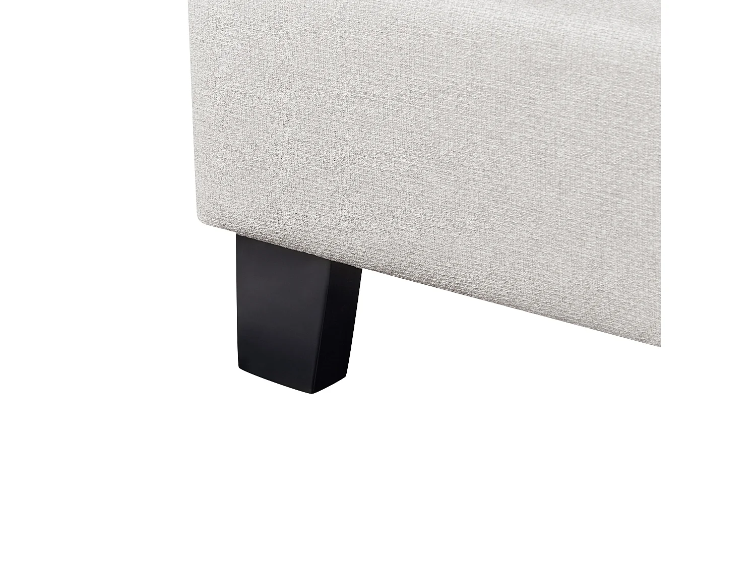 Lit sans tête de lit Tissu ROANNE 180 x 200 cm Gris clair