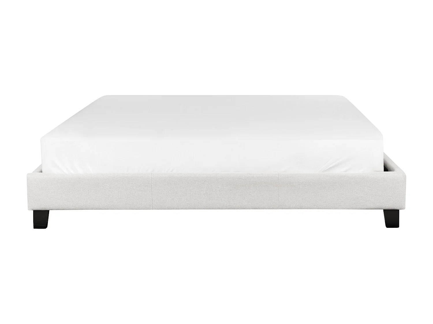 Letto senza testata Tessuto ROANNE 180 x 200 cm Grigio chiaro