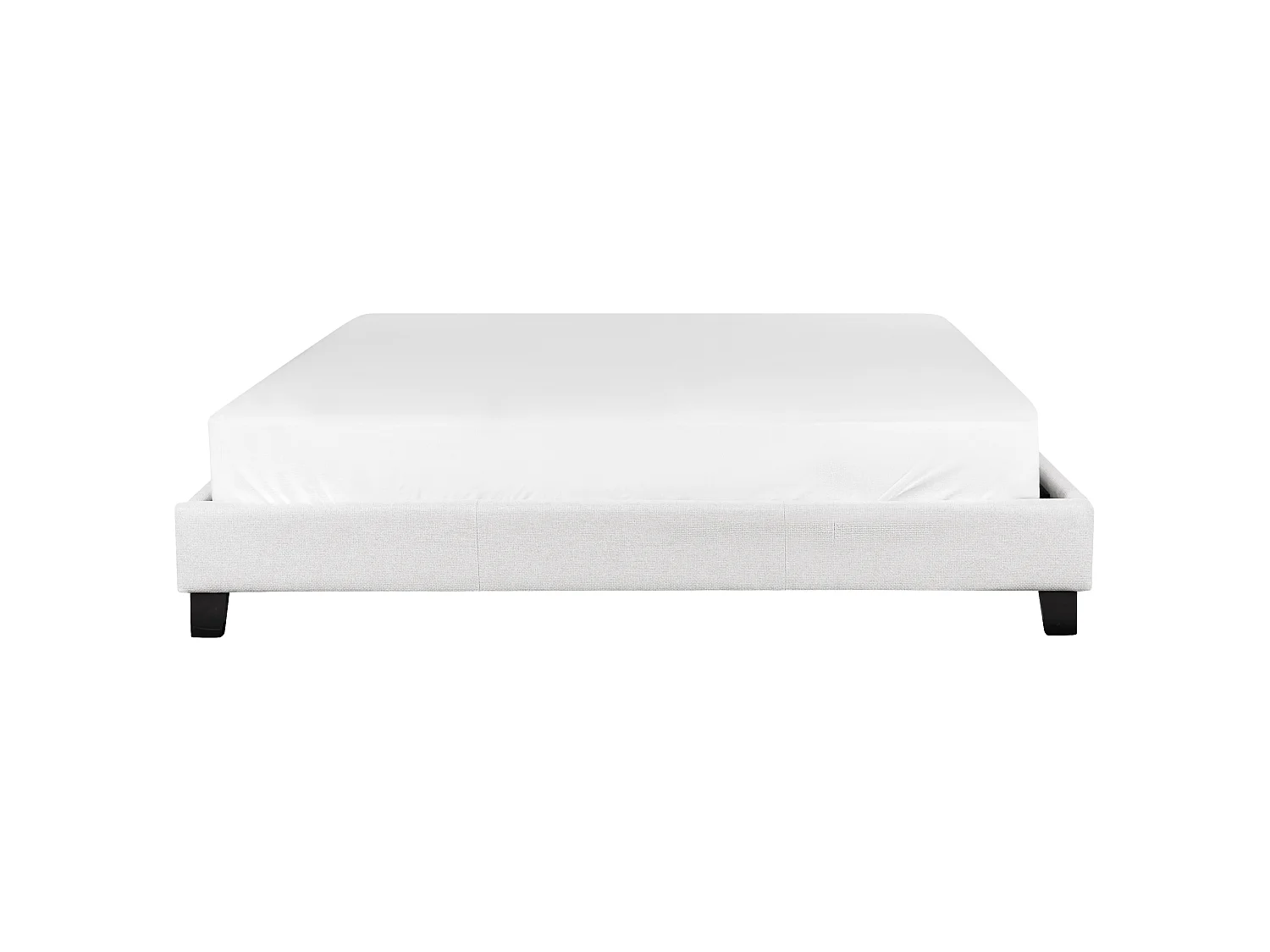 Bed zonder hoofdbord Stof ROANNE 180 x 200 cm Lichtgrijs