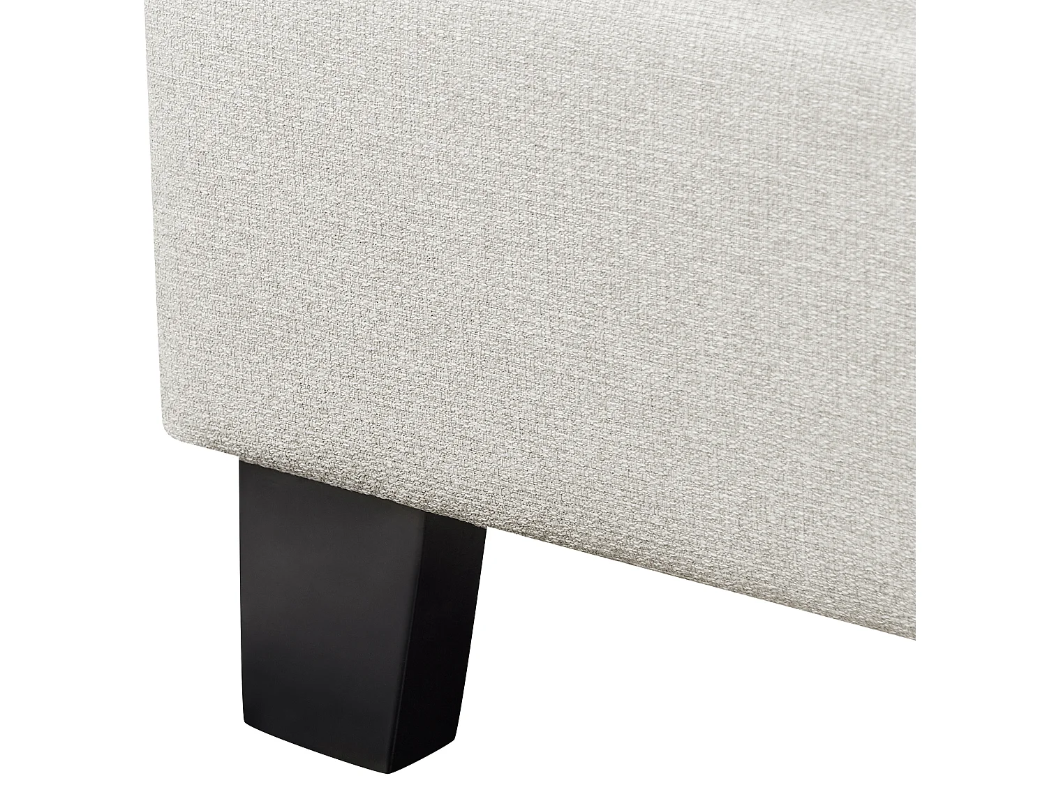 Cama Tecido ROANNE 180 x 200 cm Creme claro