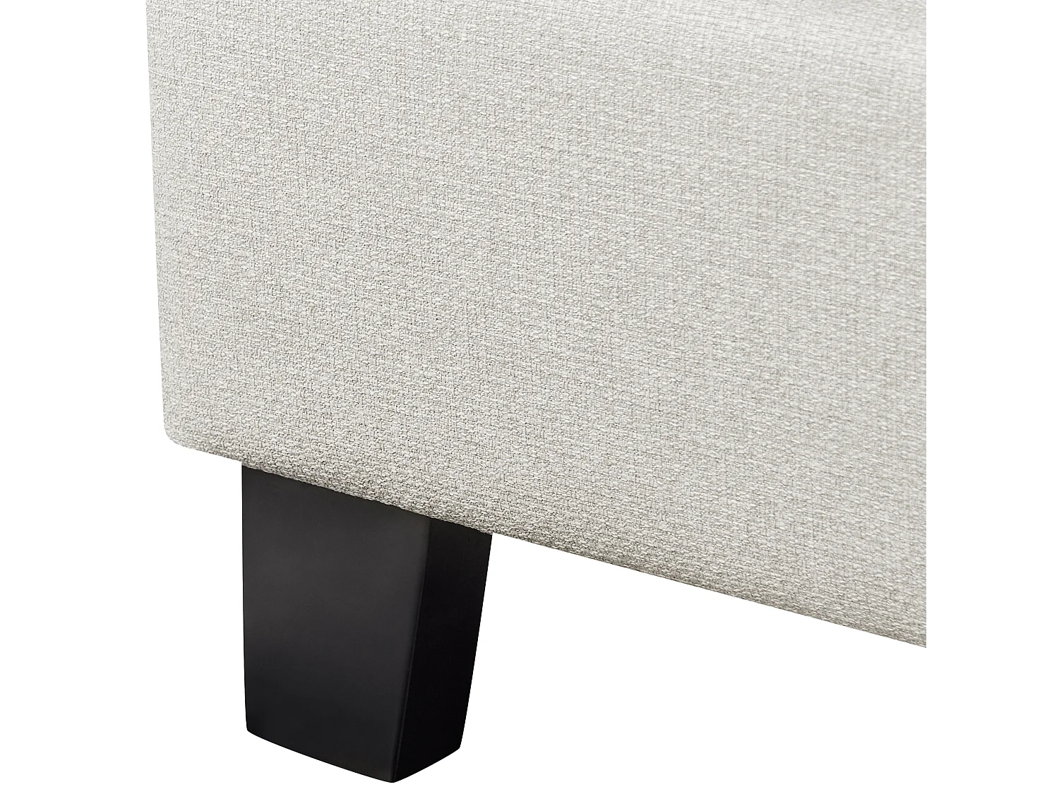 Lit sans tête de lit Tissu ROANNE 180 x 200 cm Beige clair