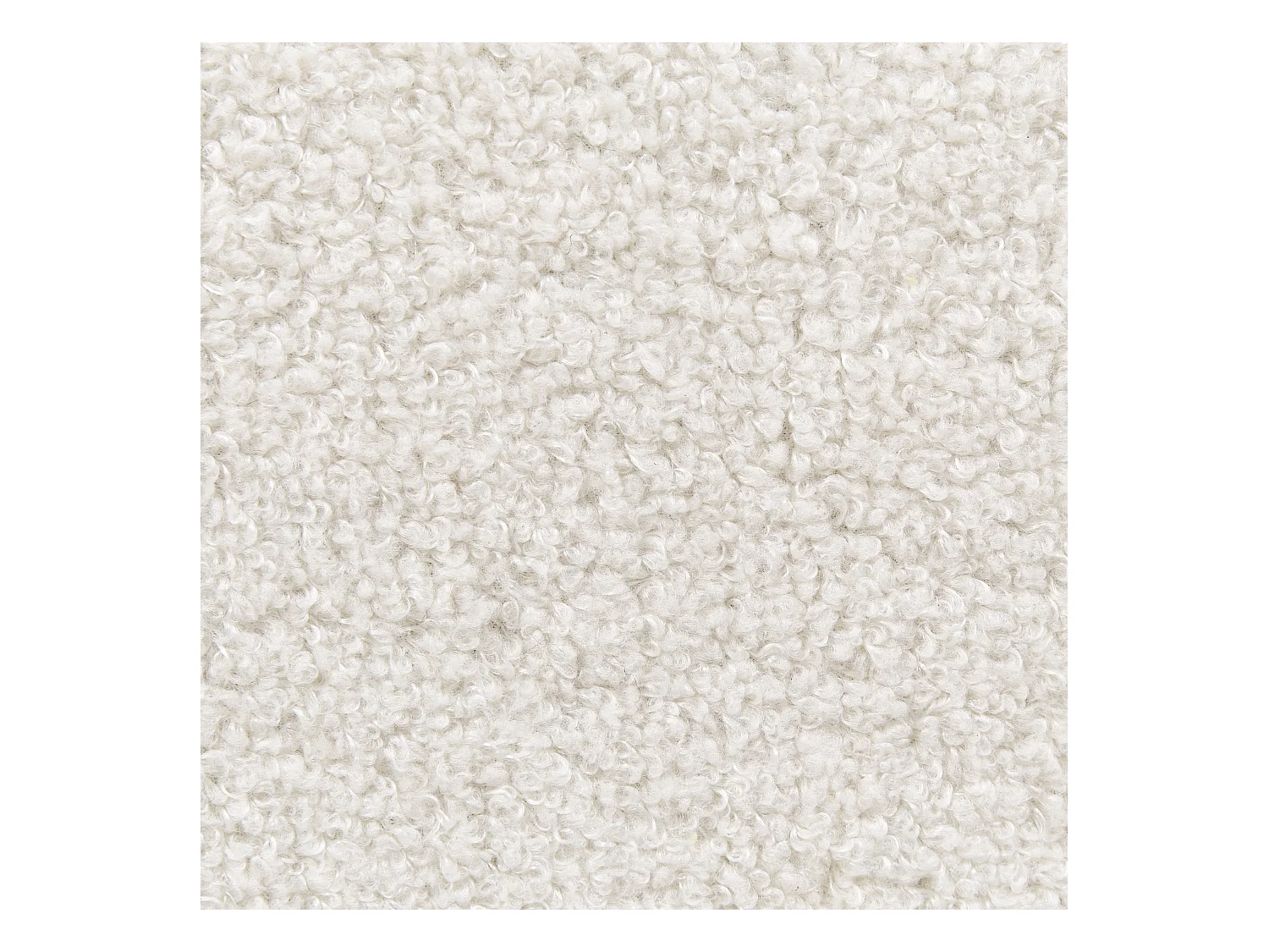 Cama sin cabecero Bouclé ROANNE 140 x 200 cm Crema