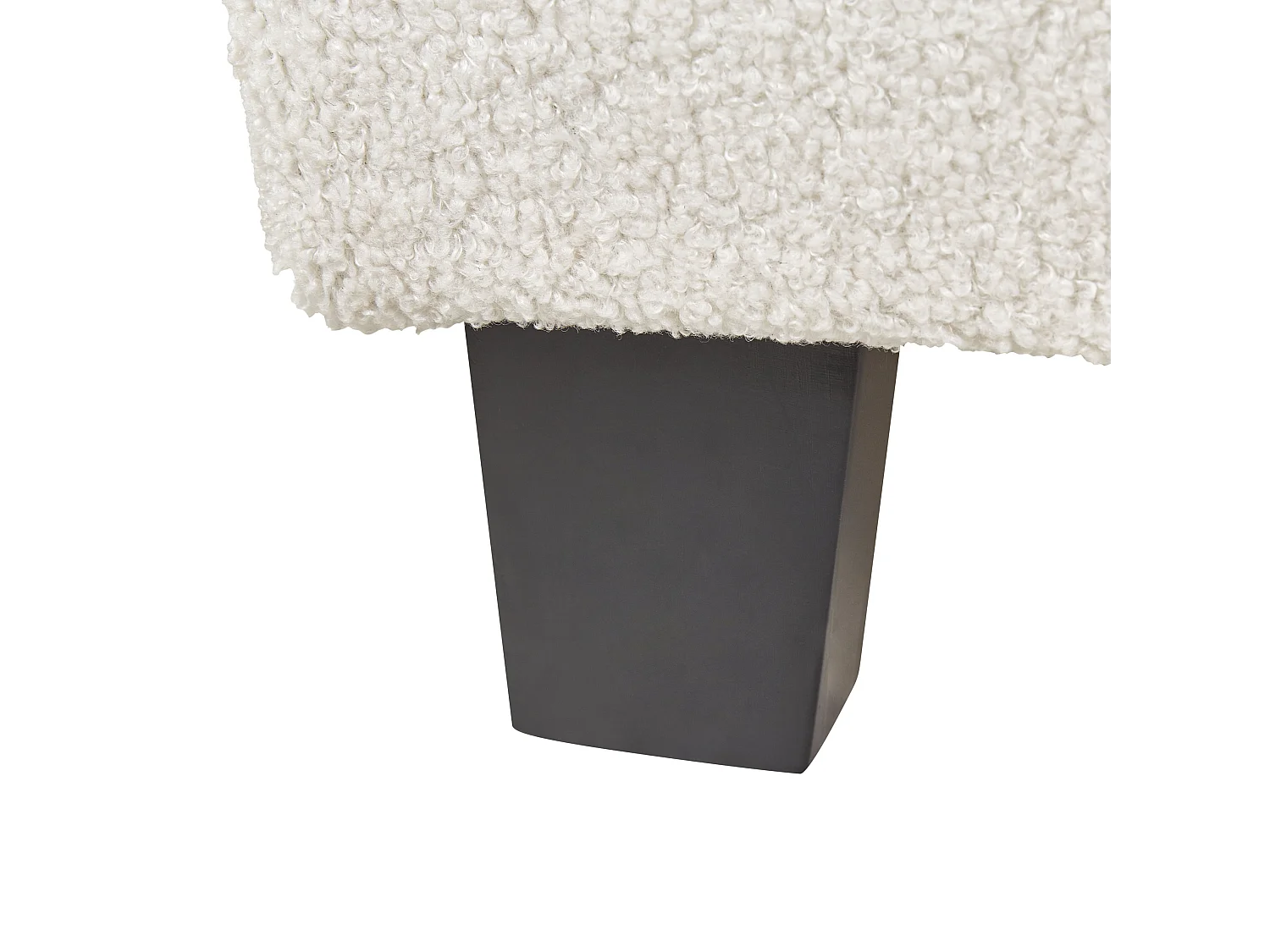 Cama Bouclé ROANNE 140 x 200 cm Creme