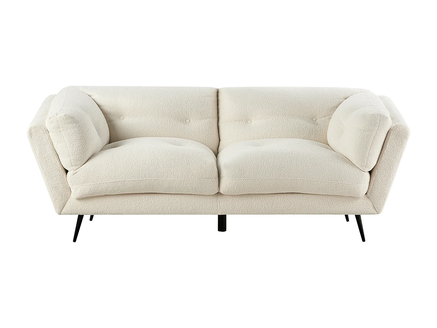 Modernes Sofa aus Bouclé weiß 3er Sitzer Lenvik