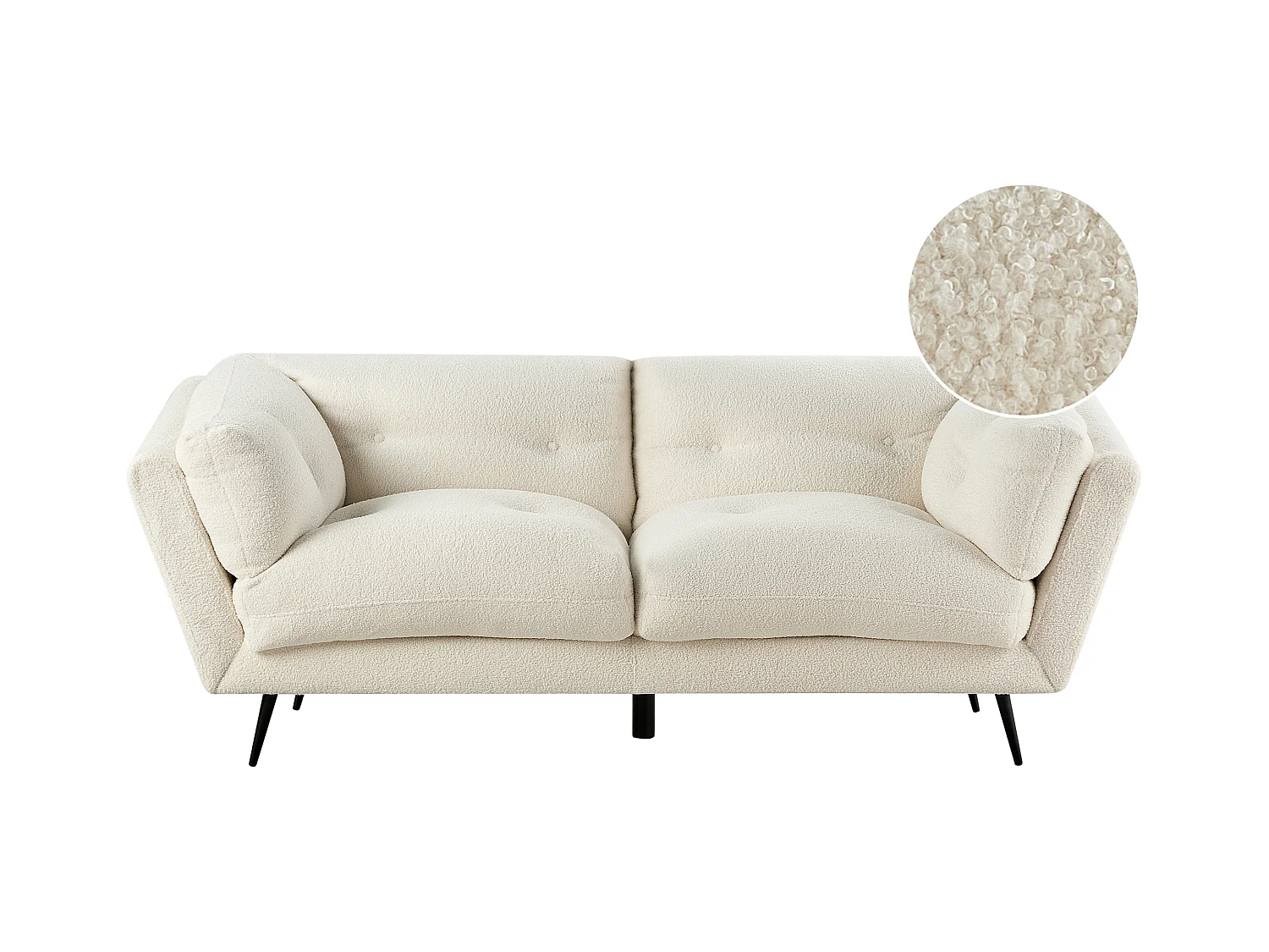 Modernes Sofa aus Bouclé weiß 3er Sitzer Lenvik