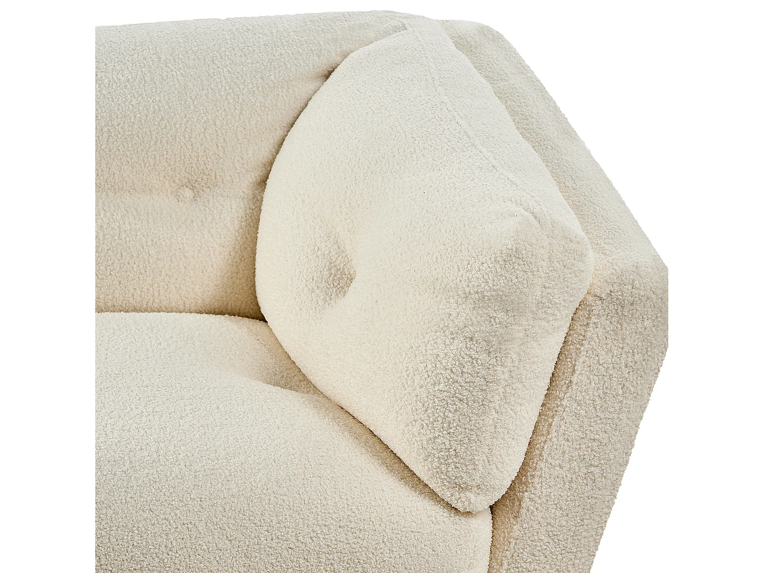 Bank LENVIK Bouclé Wit 3-zitter