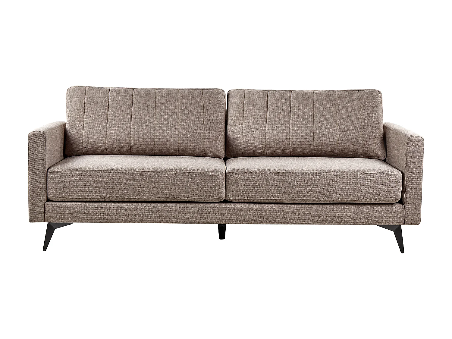 Sofa MALA Stoff Hellbraun 3-Sitzer