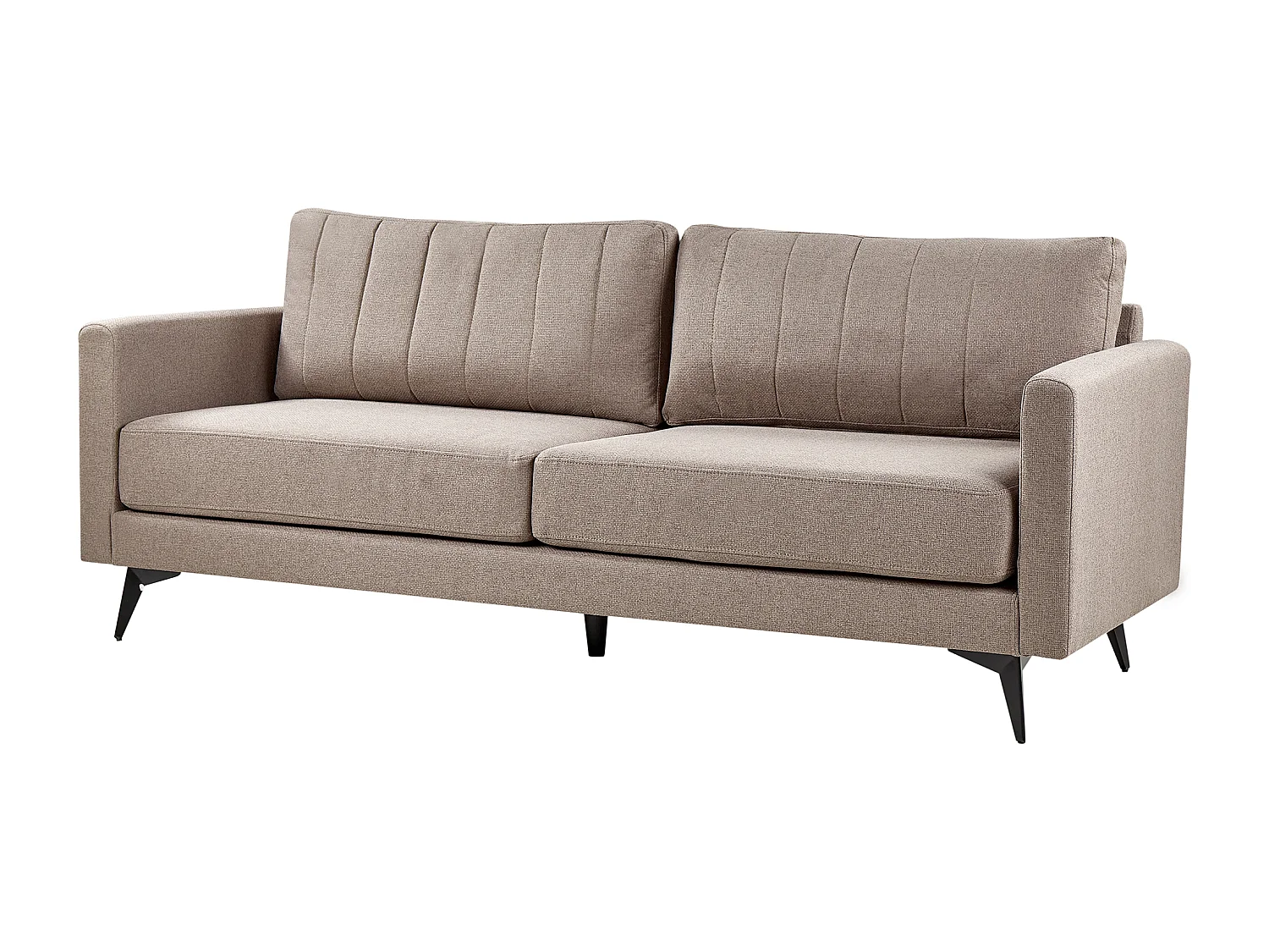 Sofa MALA Stoff Hellbraun 3-Sitzer
