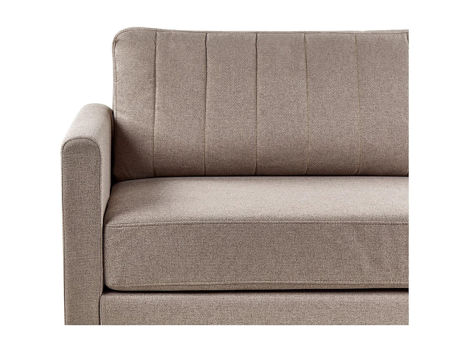 Sofa MALA Stoff Hellbraun 3-Sitzer