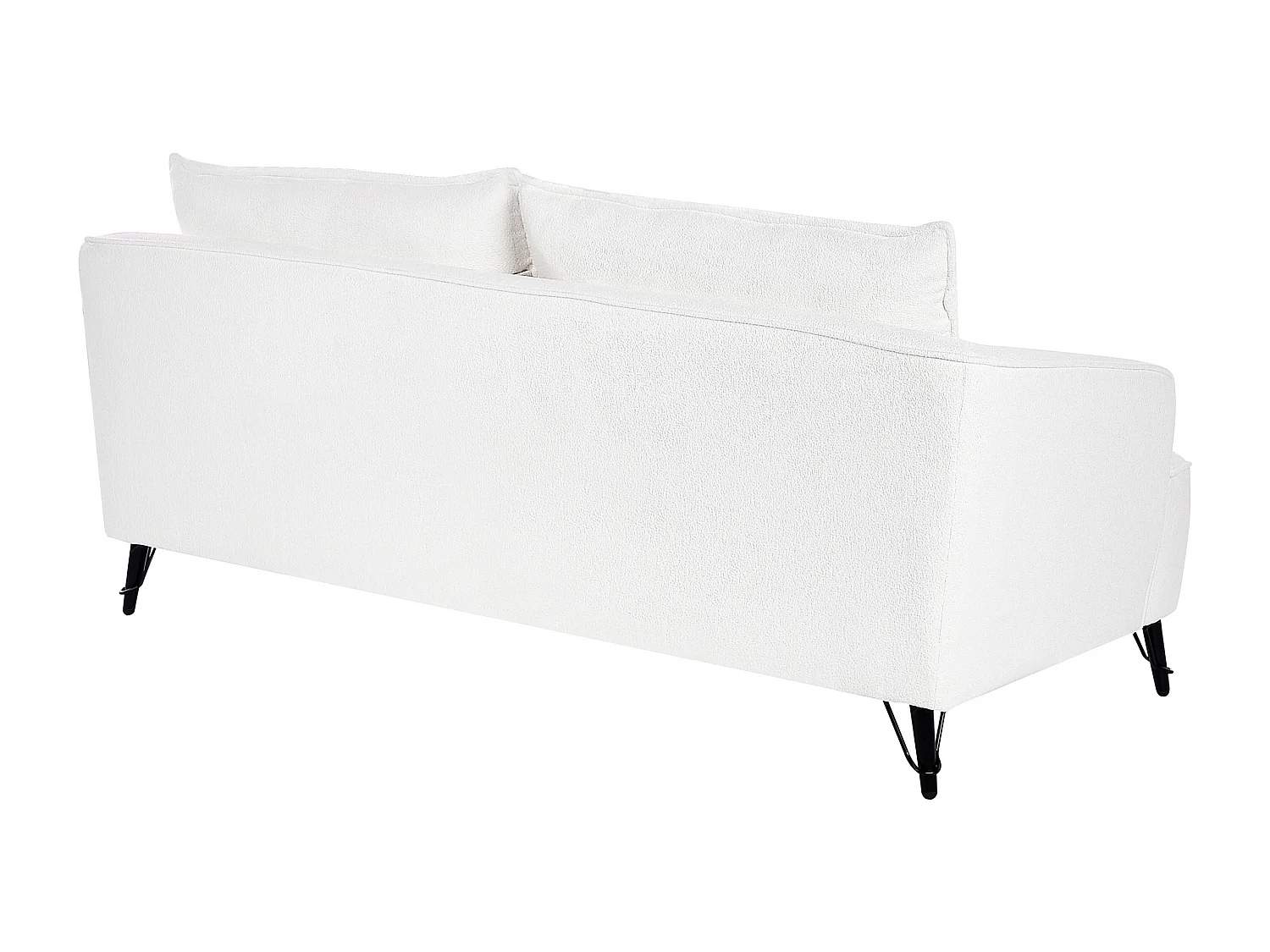 Bank HOBRO Bouclé Wit 3-zitter