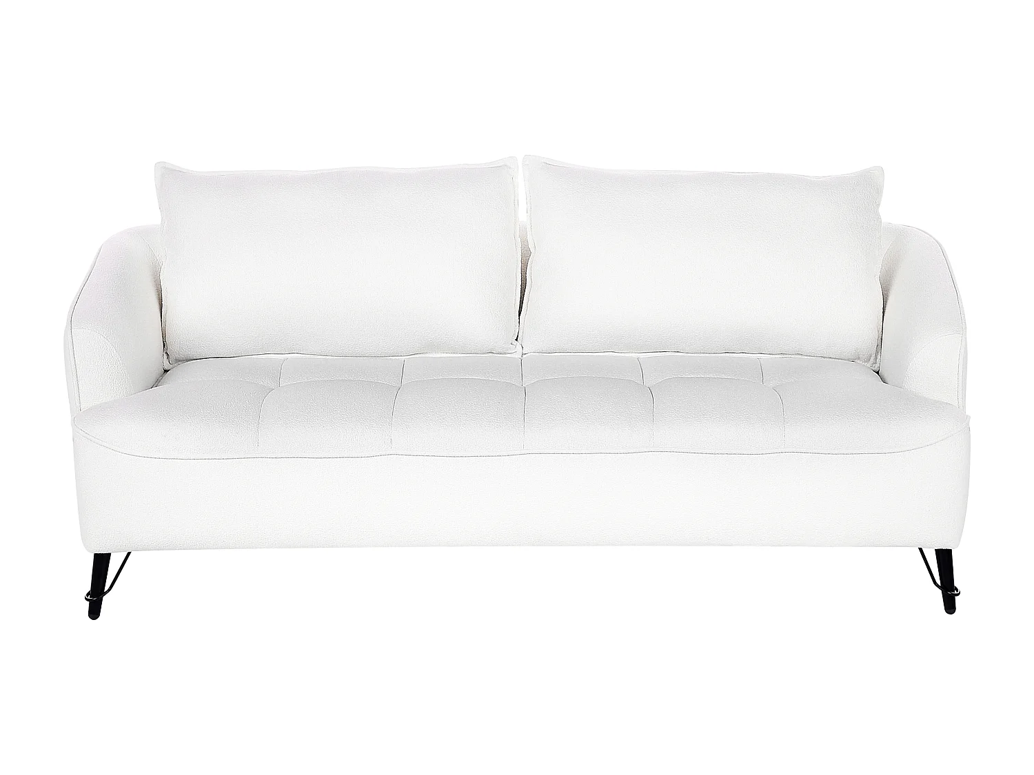 Bank HOBRO Bouclé Wit 3-zitter