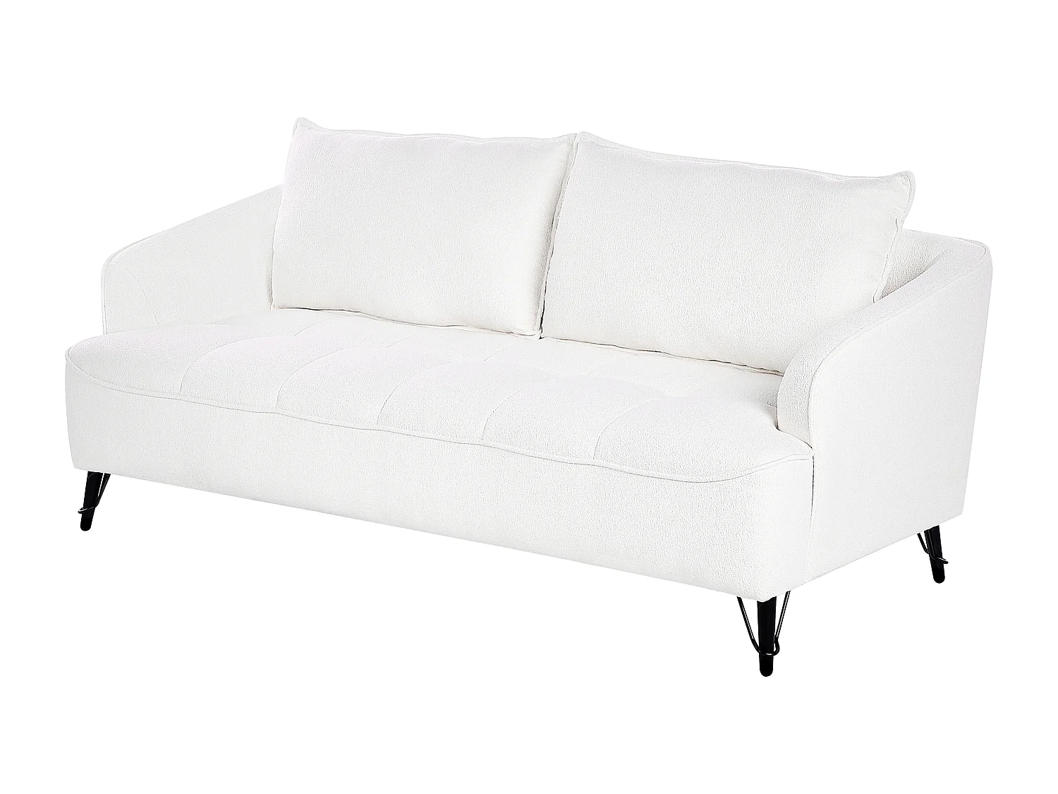 Bank HOBRO Bouclé Wit 3-zitter