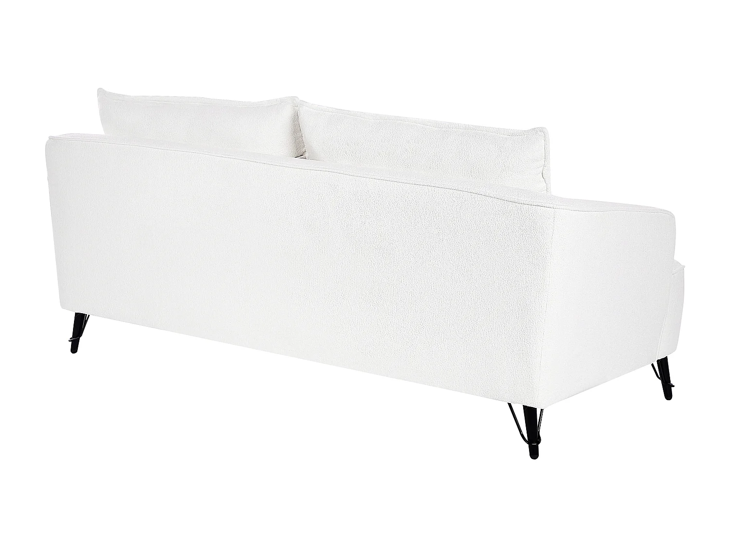 Bank HOBRO Bouclé Wit 3-zitter