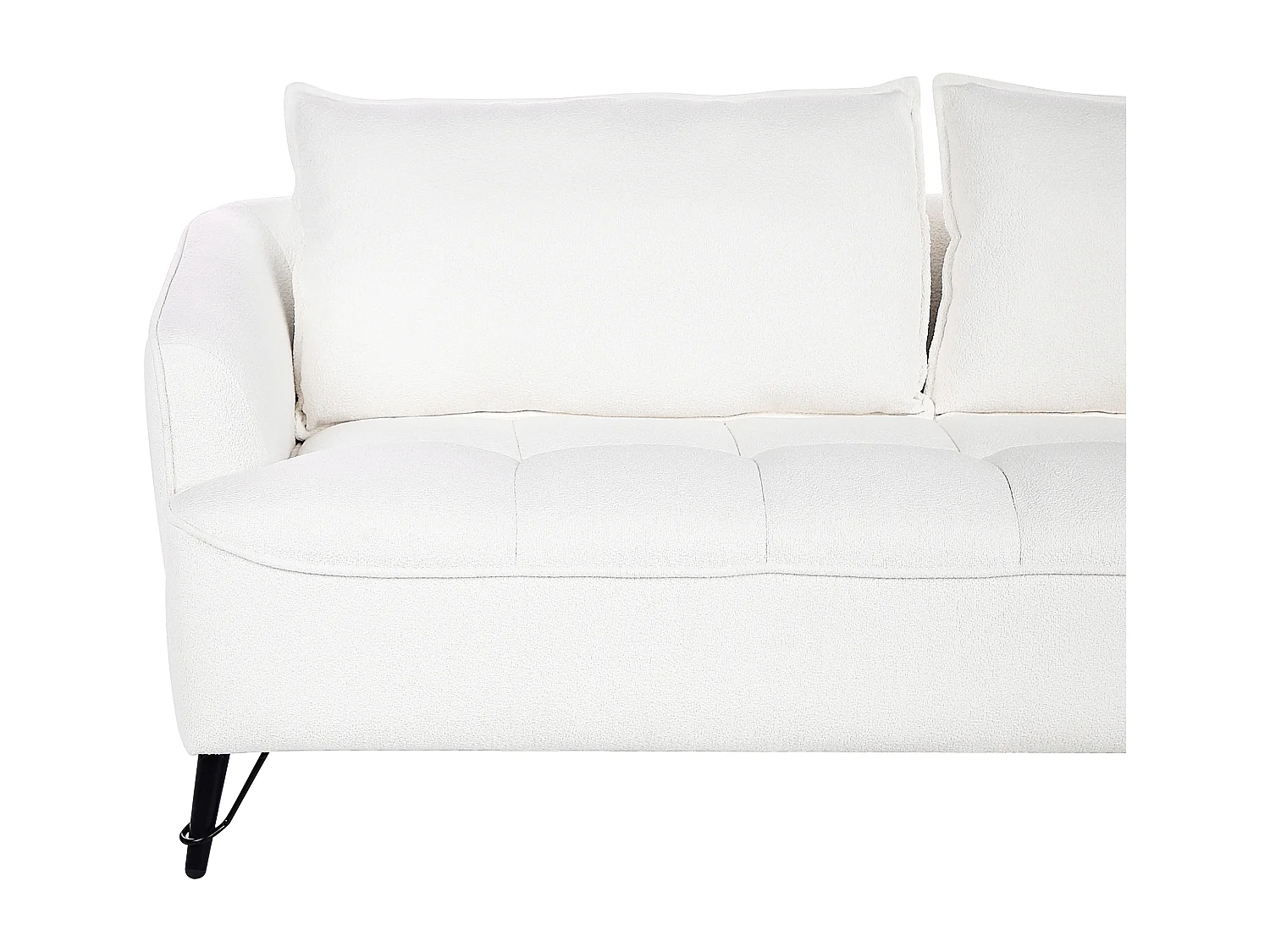 Bank HOBRO Bouclé Wit 3-zitter