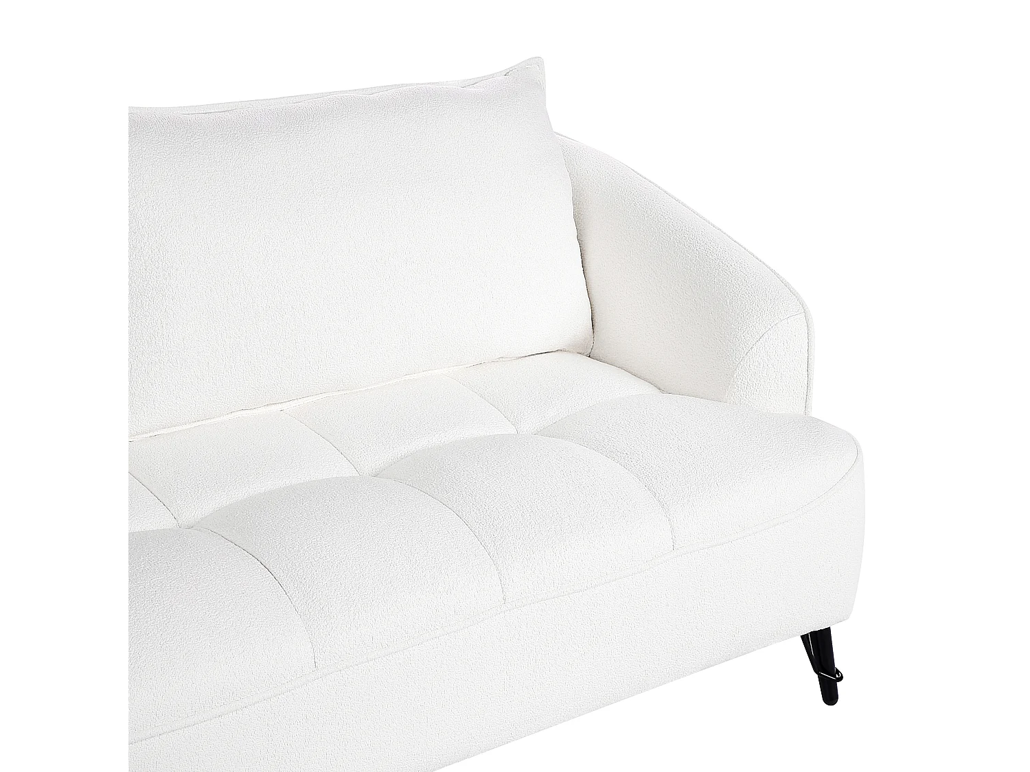 Canapé 3 places HOBRO Bouclé Blanc