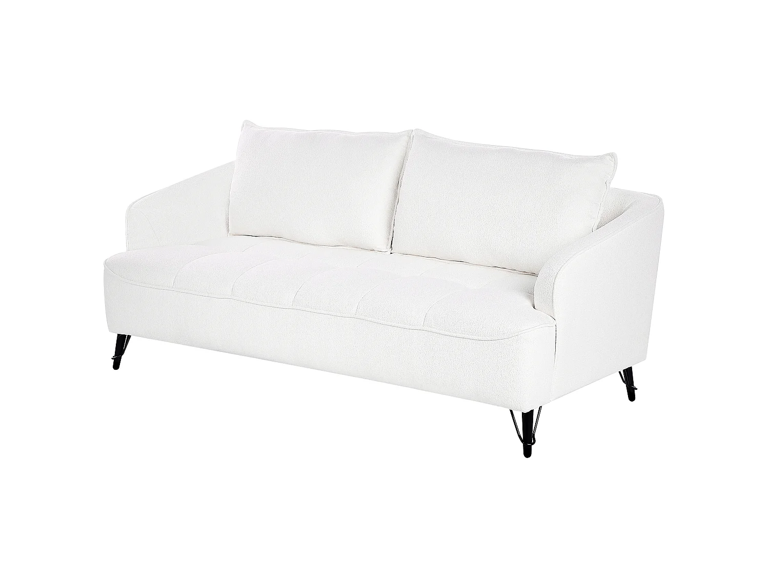 Bank HOBRO Bouclé Wit 3-zitter