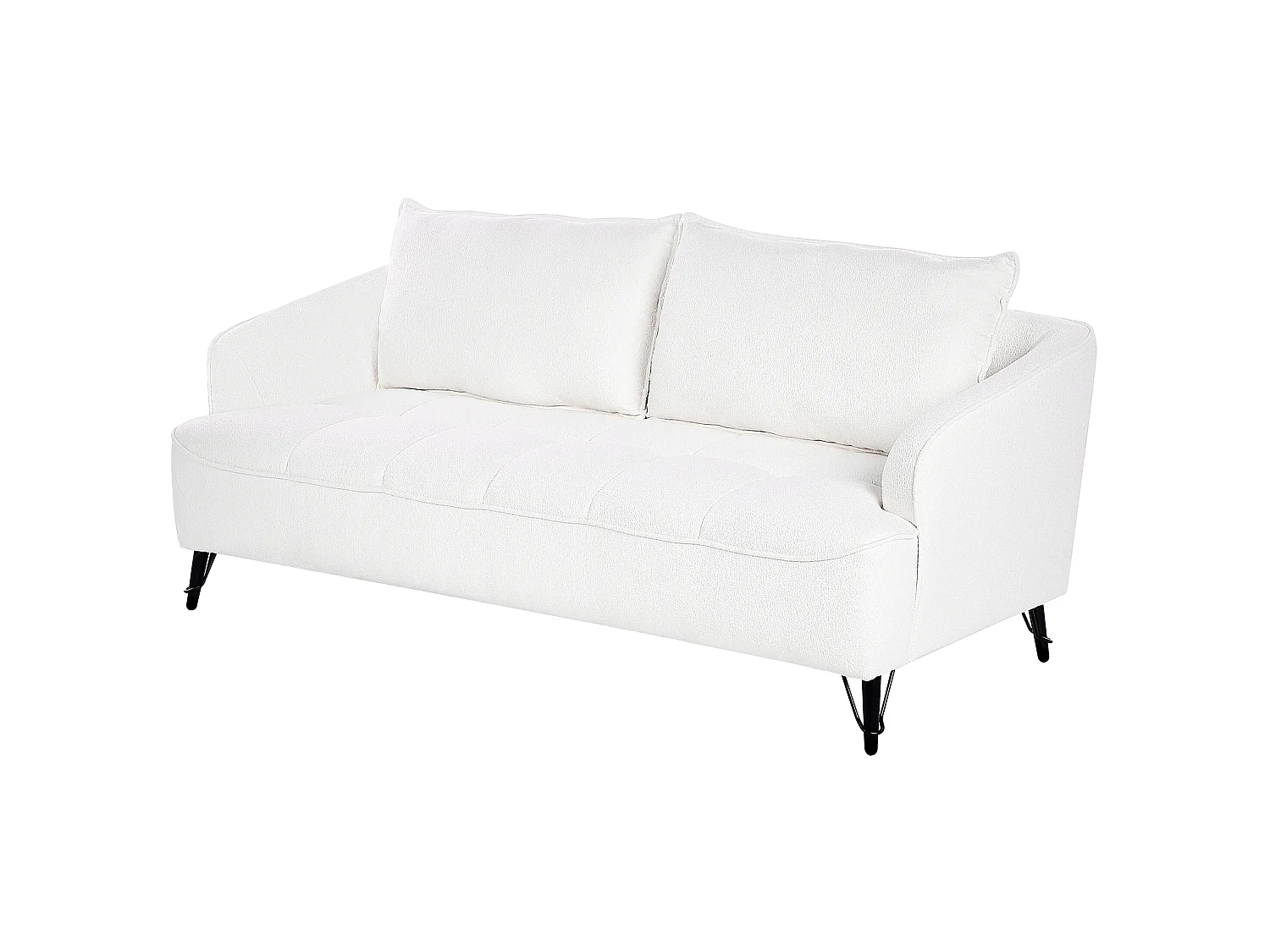 Bank HOBRO Bouclé Wit 3-zitter