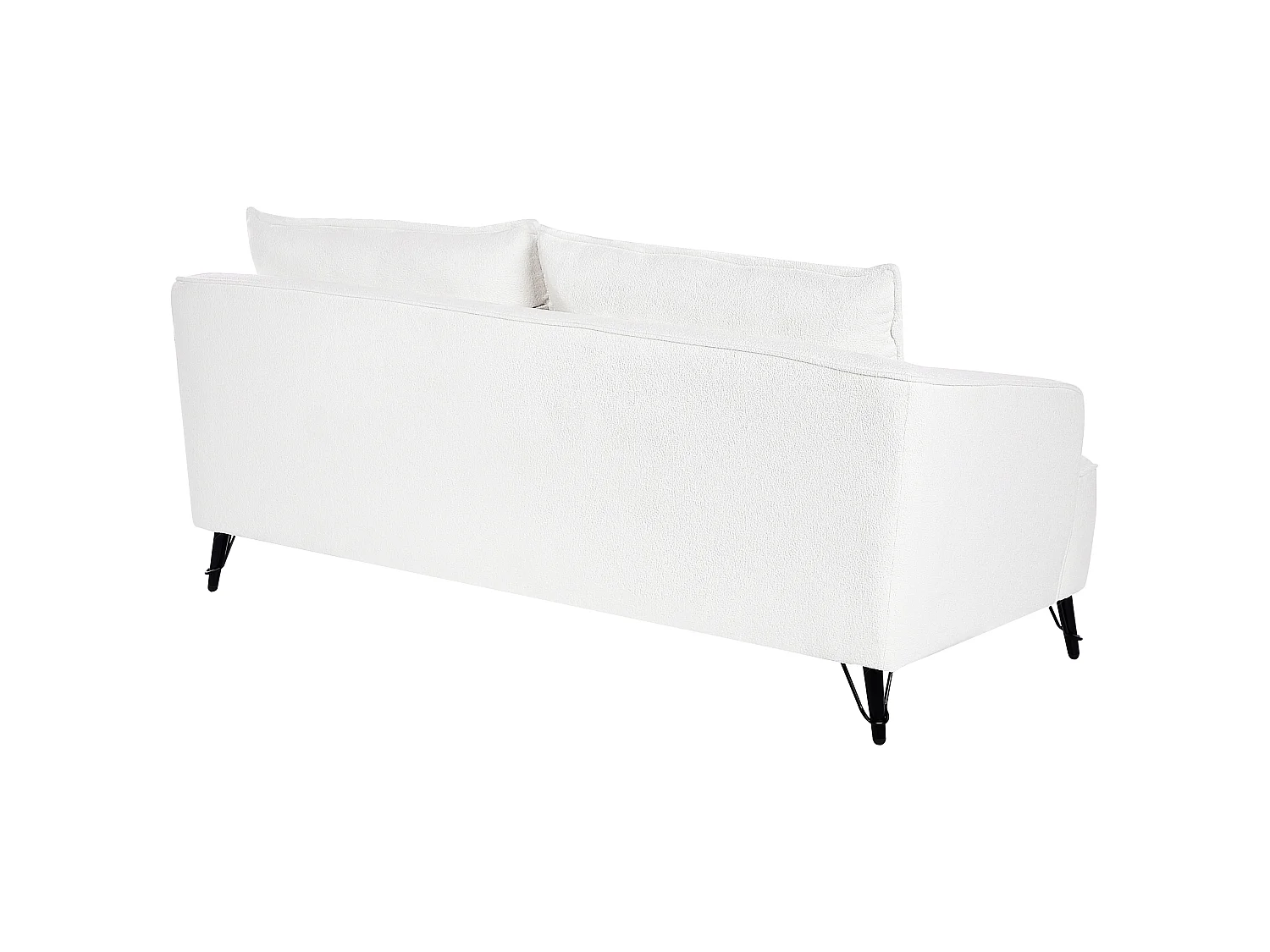 Bank HOBRO Bouclé Wit 3-zitter