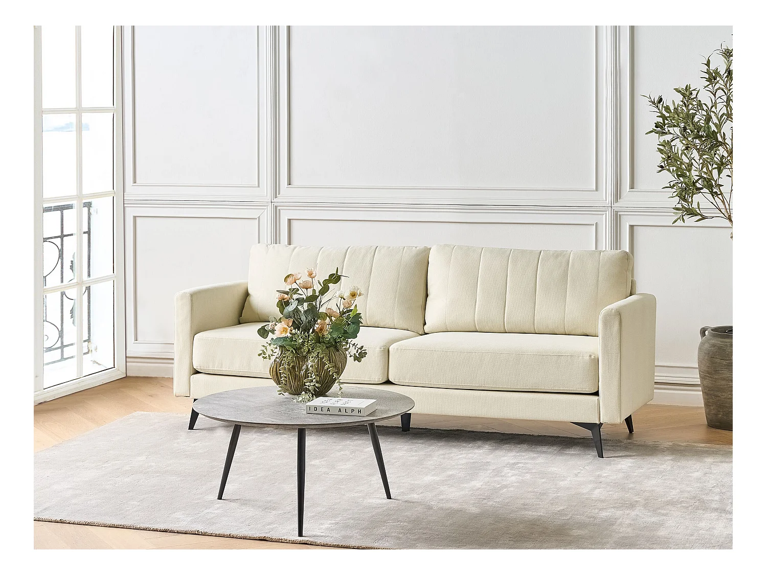 Bank MALA Stof Lichtbeige 3-zitter