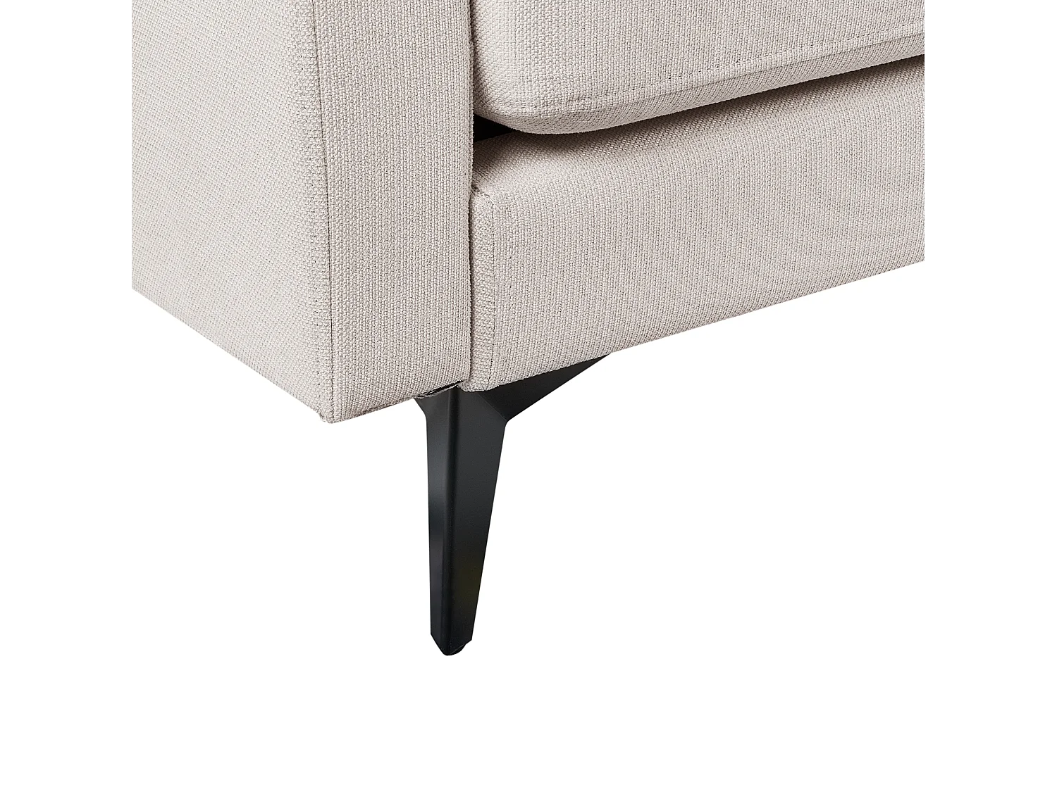 Sofa MALA Stoff Hellbeige 3-Sitzer