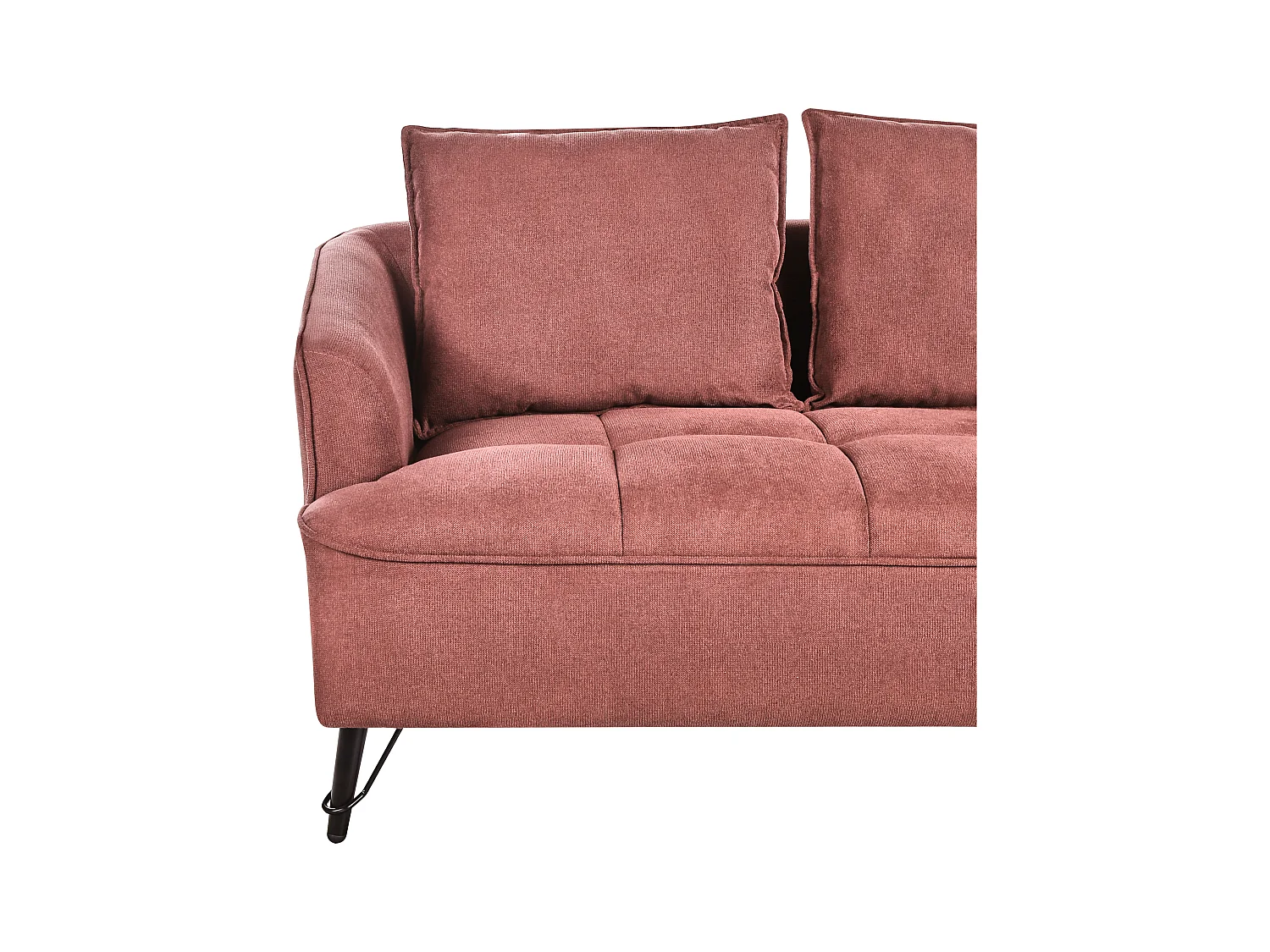 Sofa HOBRO Stoff Burgunderrot 2-Sitzer