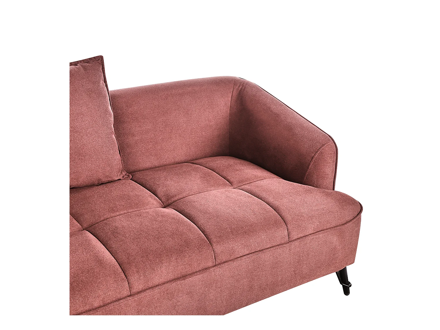 Sofa HOBRO Stoff Burgunderrot 2-Sitzer