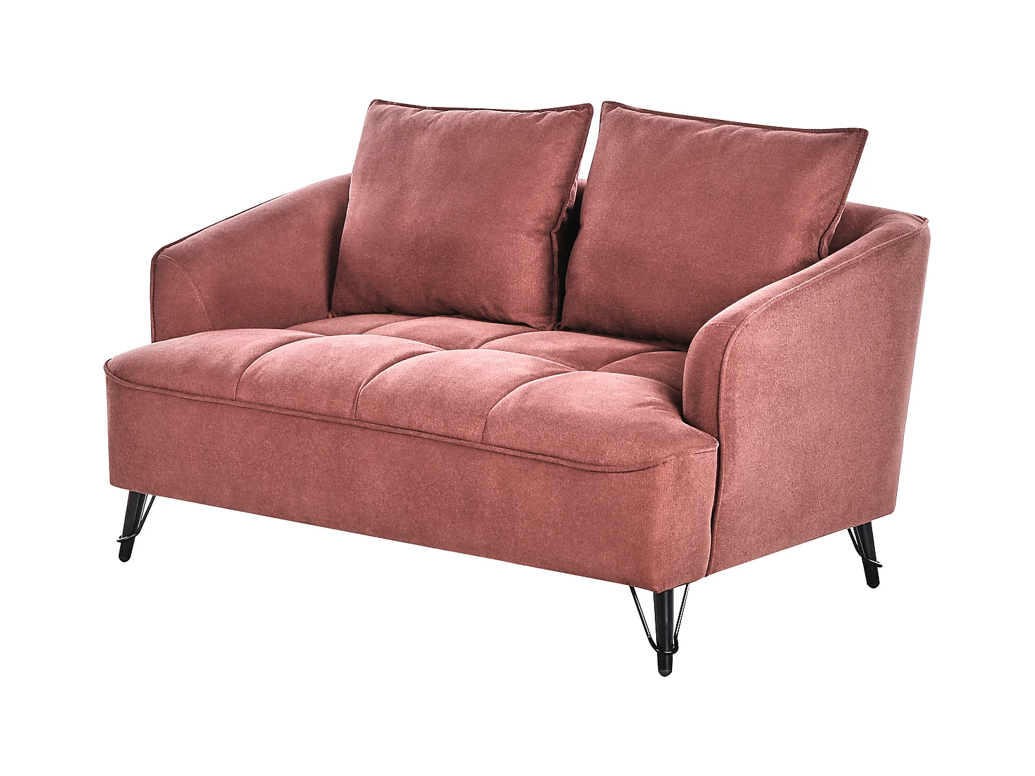 Sofá HOBRO Tela Borgoña 2 plazas