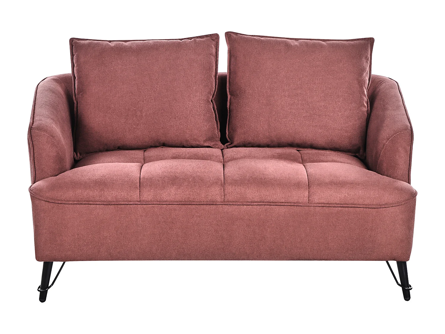 Canapé 2 places HOBRO Tissu Rouge Bordeaux