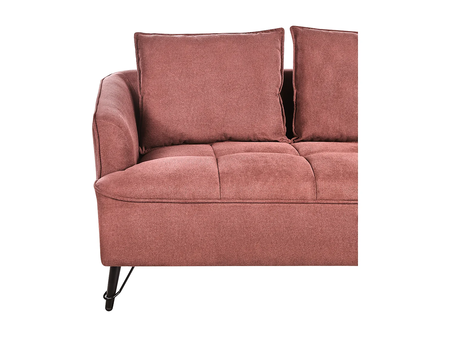 Canapé 2 places HOBRO Tissu Rouge Bordeaux