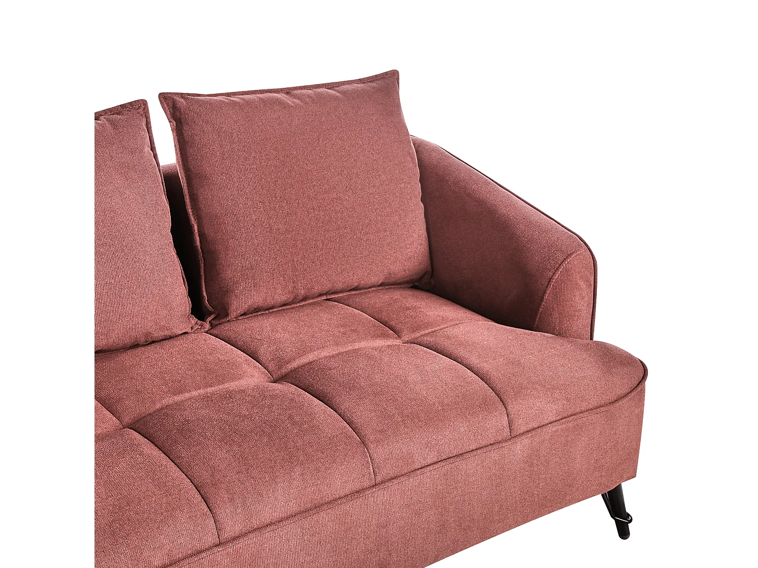 Canapé 2 places HOBRO Tissu Rouge Bordeaux