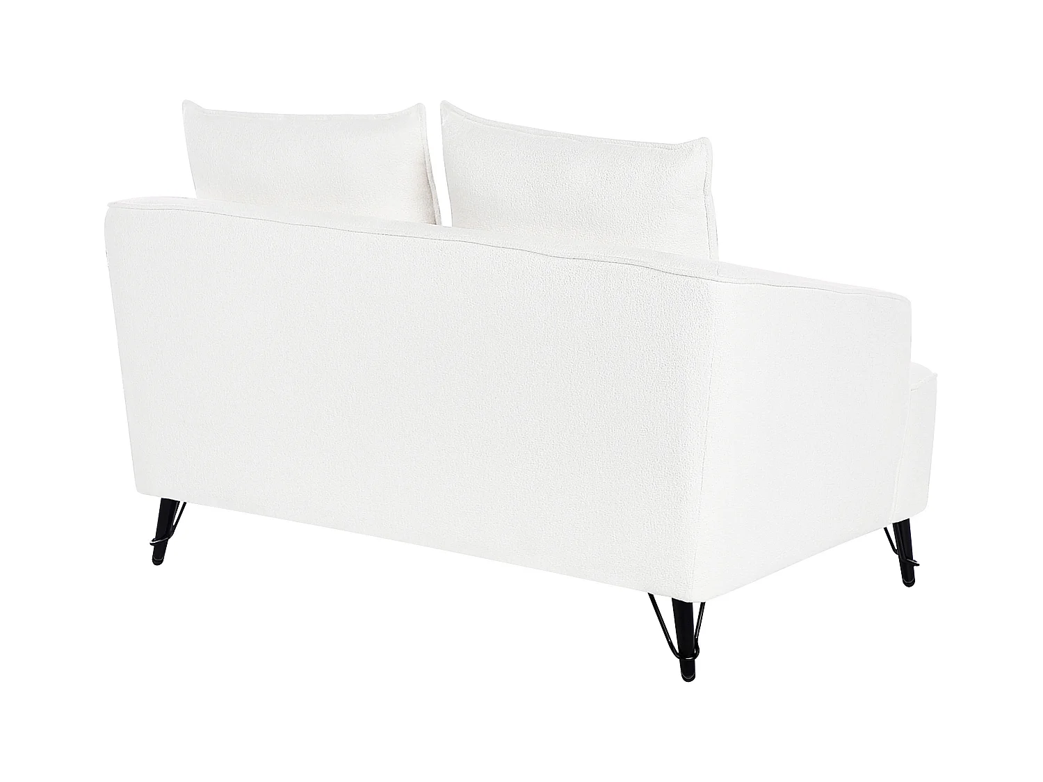 Sofá HOBRO Bouclé Blanco 2 plazas