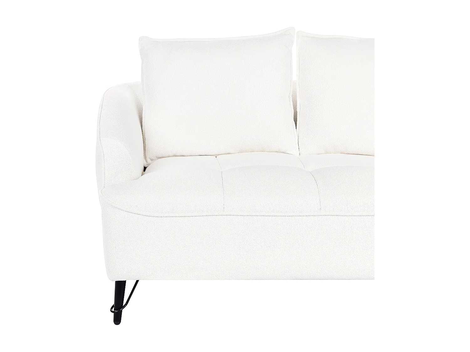 Sofá HOBRO Bouclé Branco 2 lugares