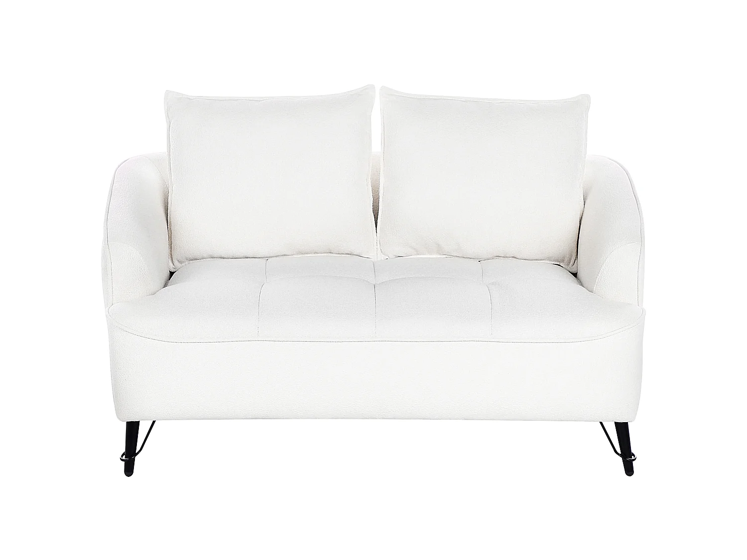 Sofá HOBRO Bouclé Blanco 2 plazas