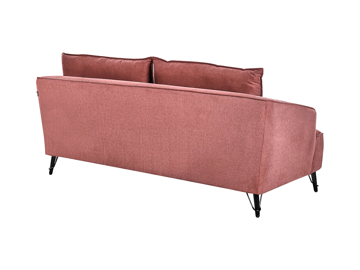Sofá HOBRO Tela Borgoña 3 plazas