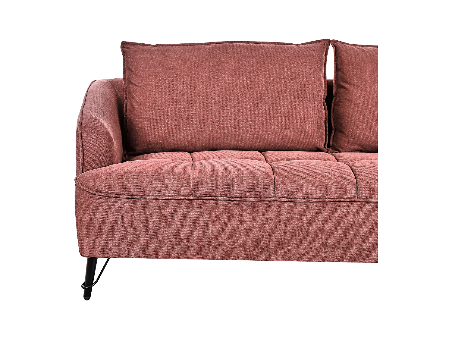 Sofá HOBRO Tela Borgoña 3 plazas