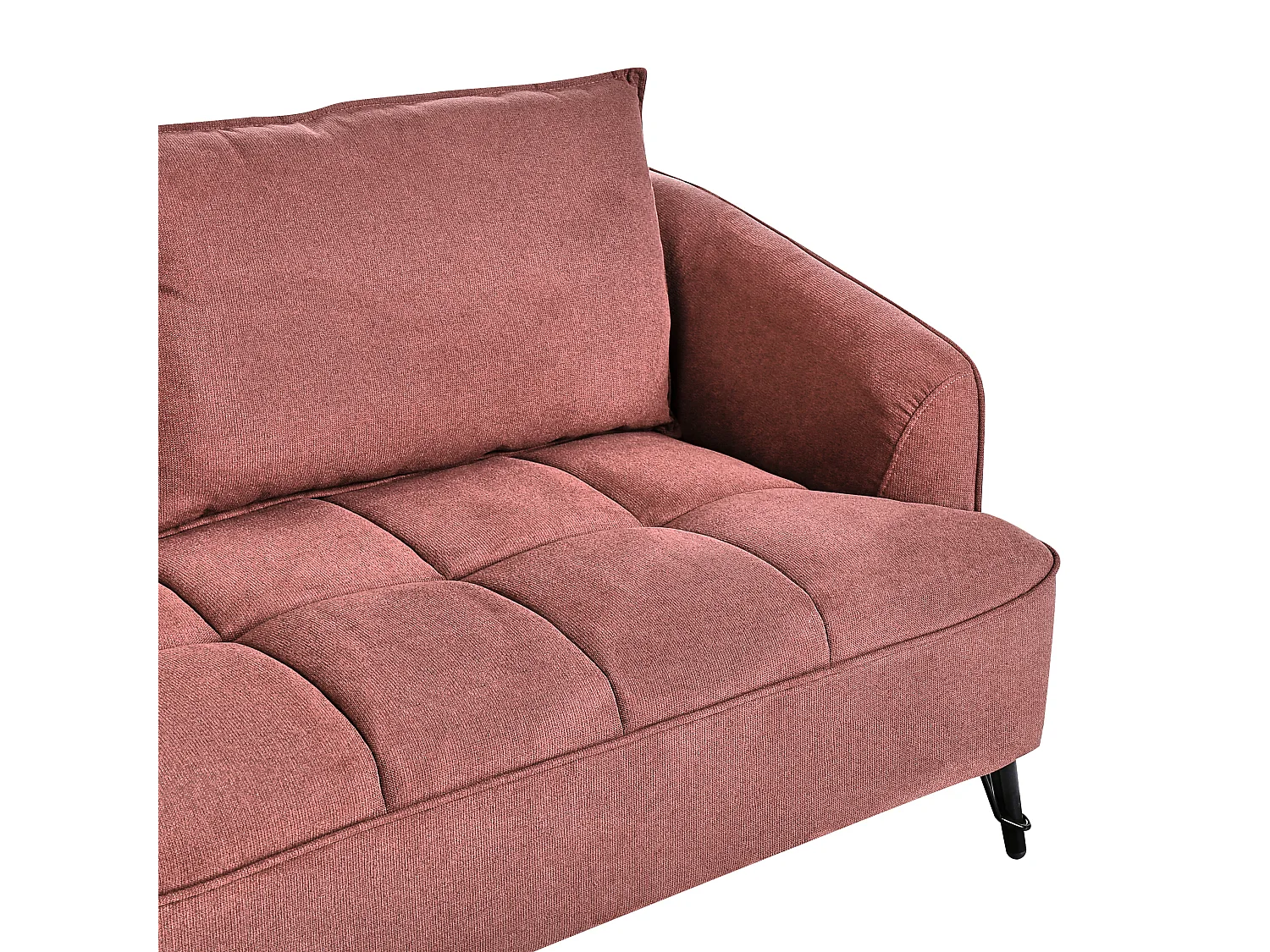 Sofá HOBRO Tecido Bordeaux 3 lugares