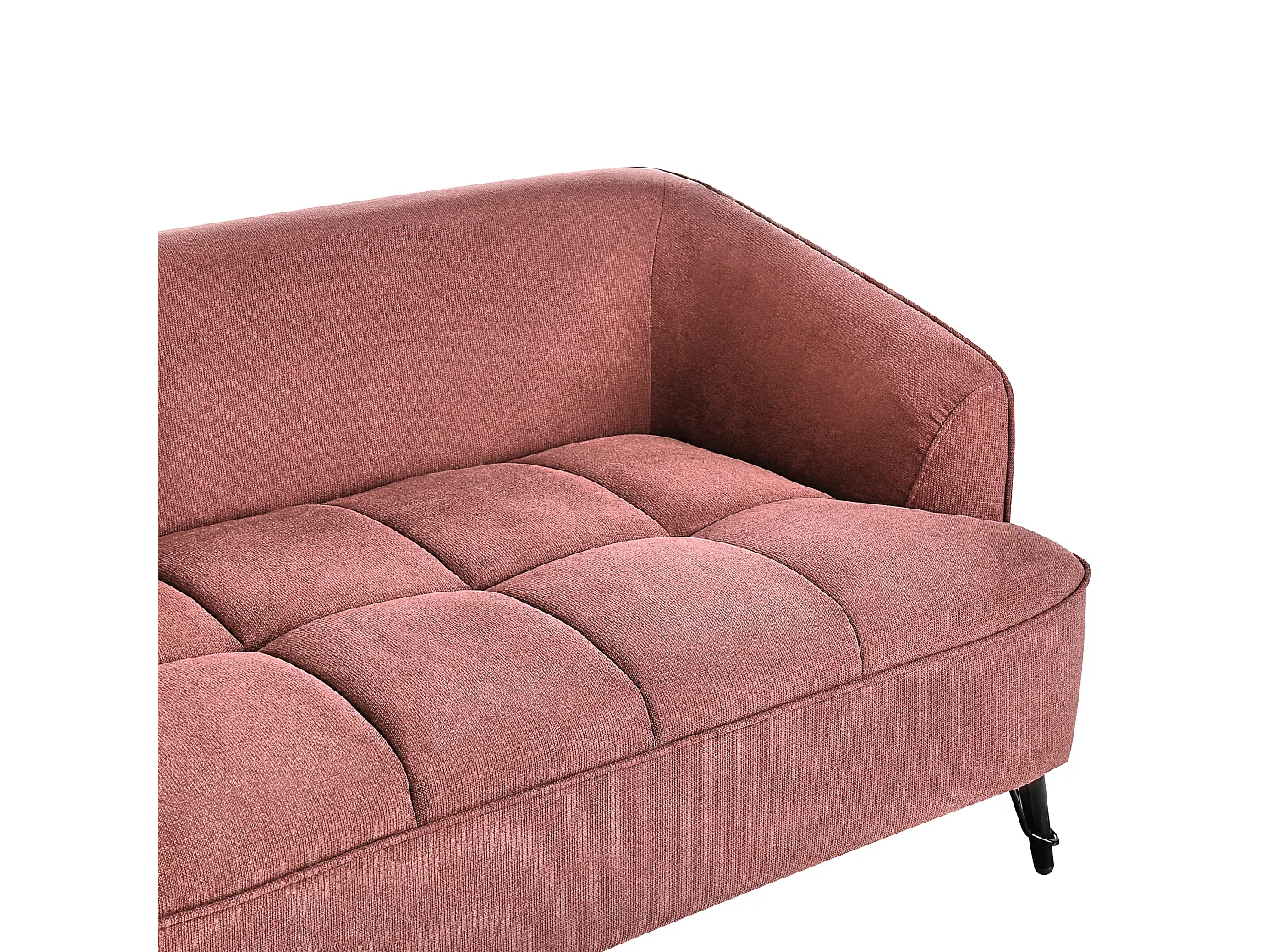 Sofá HOBRO Tecido Bordeaux 3 lugares