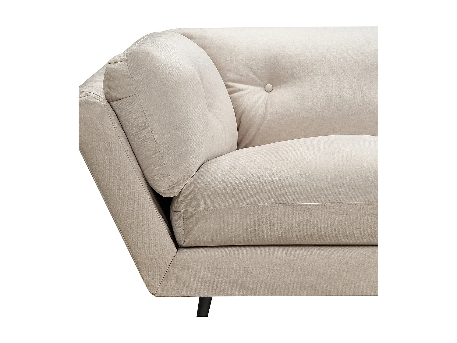 Sofá LENVIK Veludo Creme 3 lugares