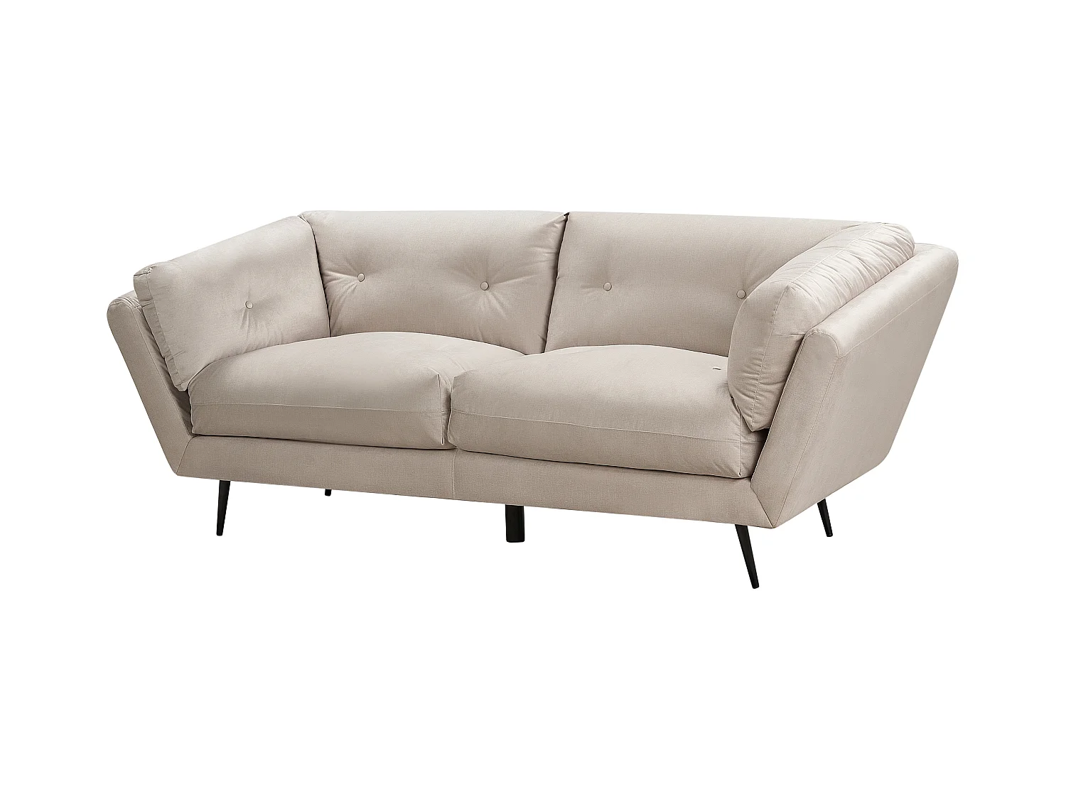 Canapé 3 places LENVIK Velours Beige