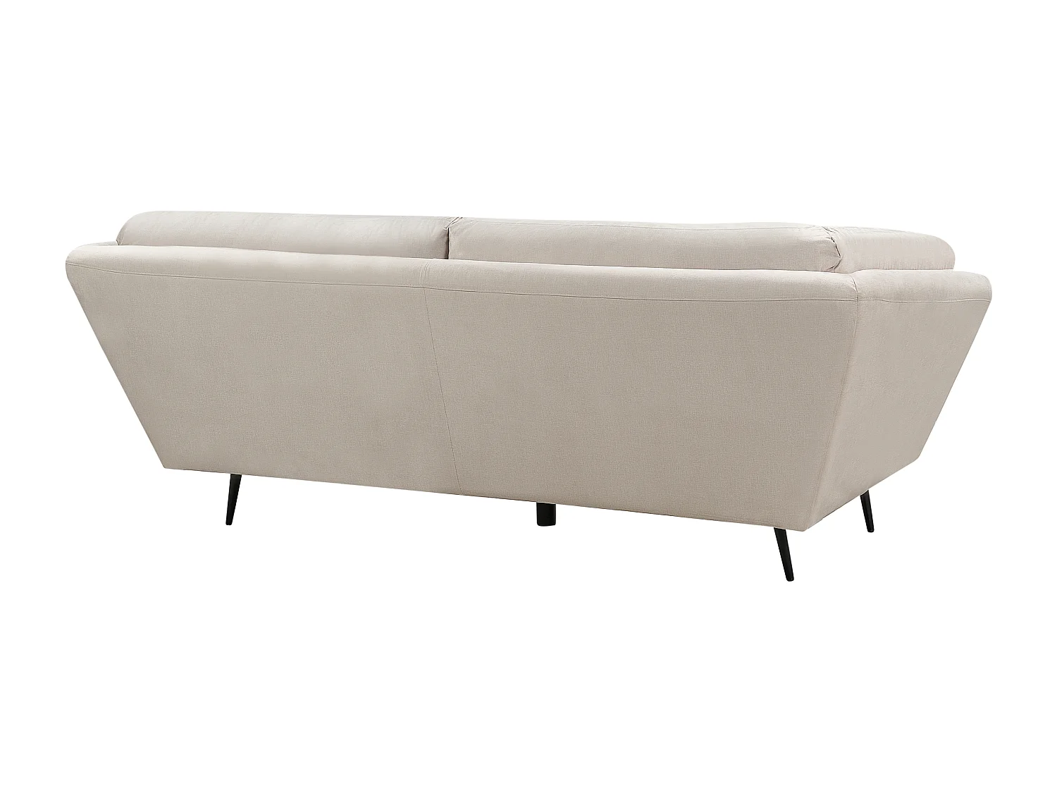 Sofa LENVIK Samtstoff Beige 3-Sitzer